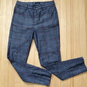 Zara plaid slim fit high waisted pants
